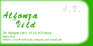 alfonza vild business card